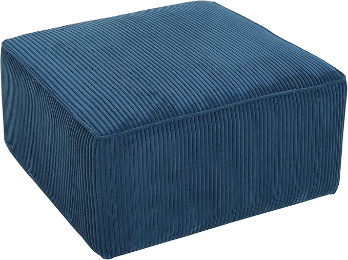 Christopher Knight Home Isa Corduroy Ottoman Footstool, Square Pouf Poufee - Image 9