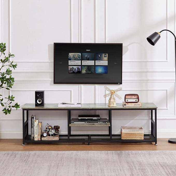 VECELO TV Stand for Televisions up to 80 Inch 70" Entertainment Center - Image 4