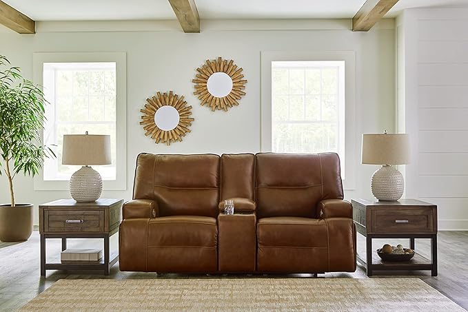 Signature Design by Ashley Francesca Modern Tufted Leather Power Reclining - Image 2