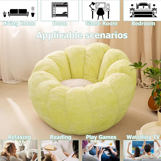 Pumpkin Bean Bag Sofa Chair, Bean Bag Chair - Image 6