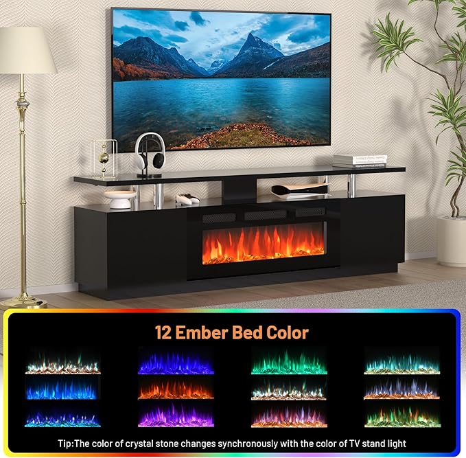70 Inch Fireplace TV Stand - Image 3