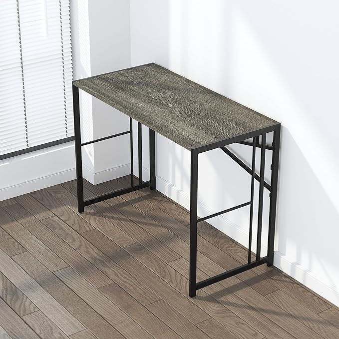 35 inch Narrow Folding Desk, Writing Gaming Computer Camping Desk - Image 6