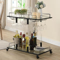 Bar Cart for Home Bar Chrome Serving Cart by FERFALDER