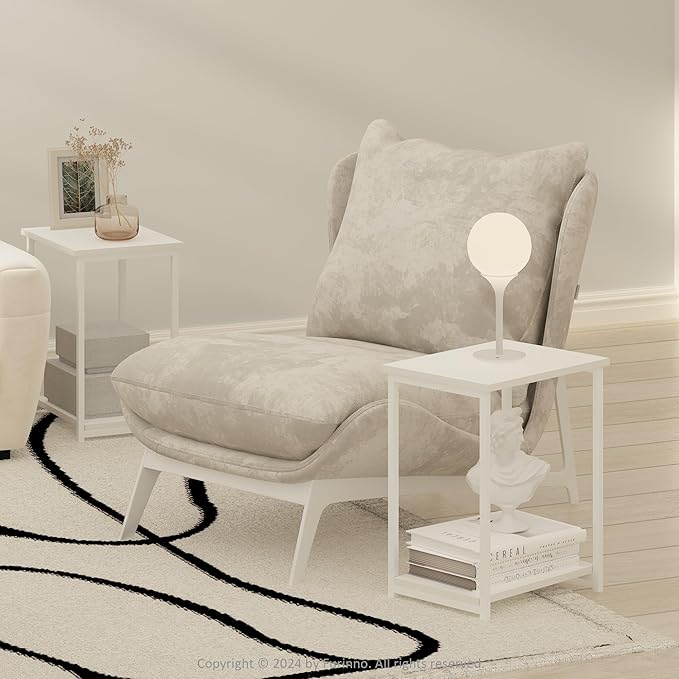 Furinno Simplistic Industrial Metal Frame End Table - Image 2