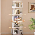Rotating Bookshelf Tower, 360° Rotating Bookshelf, 66 inch High Small Space by FAQINZYUAN