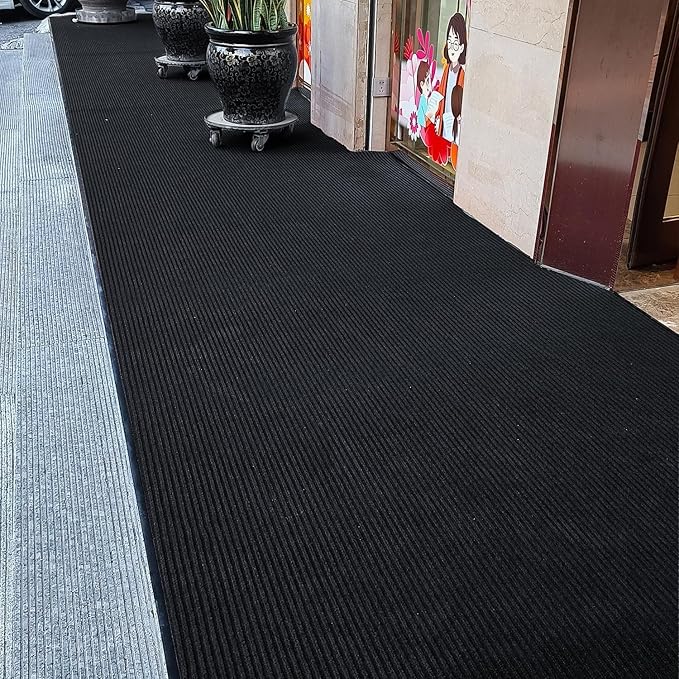 TANYOYO 3' X 6' Commercial Grade Door Floor Mat Brush Step Entrance Mat Vinyl - Image 2