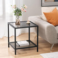 SAYGOER Small Side Table Glass End Table by Saygoer