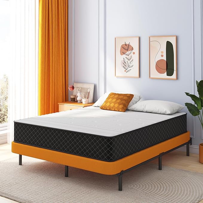 Double Mattress, 10 Inch Hybrid Memory Foam Full Size Mattress, Full Bed - Image 6