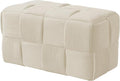 Ottoman Foot Rest Soft and Comfortable Ottoman Square Corduroy Woven Design by Cmishe