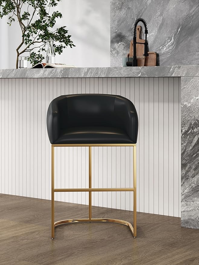 Manhattan Comfort Louvre 26 Inch Mid Century Modern Counter Height Bar Stools - Image 13