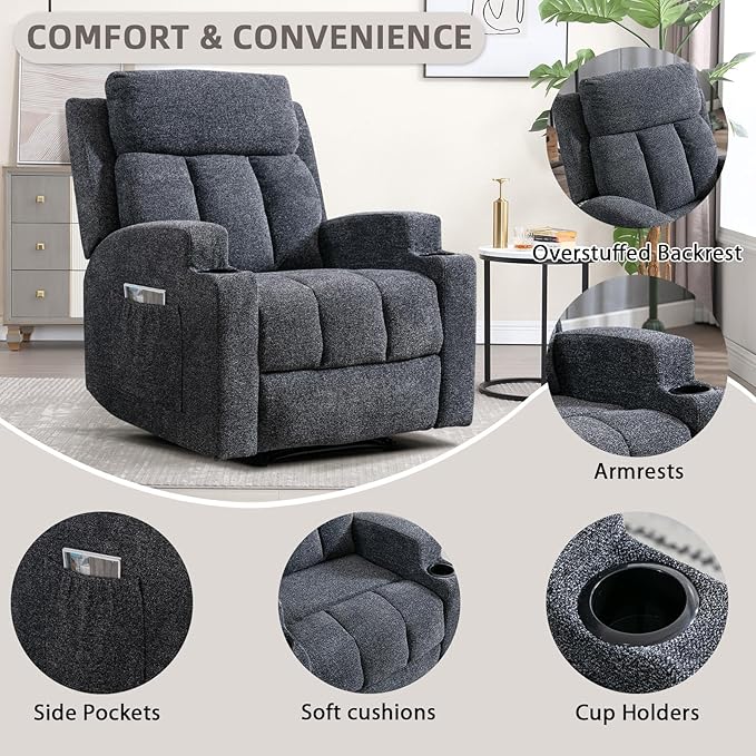 Phoenix Home Manual Recliner Chair Set of 2 - Image 6
