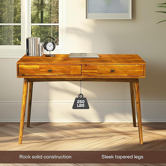 Acacia Lagom 48" Solid Wood Work Desk - Image 6