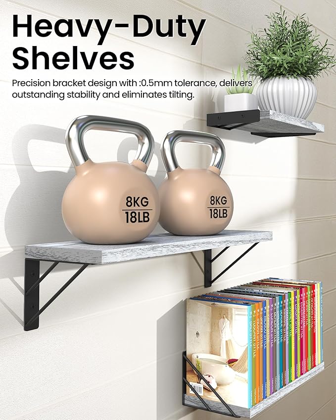 BAYKA Wall Shelves for Bedroom Decor, Floating Wall Shelves for Living Room - Image 6