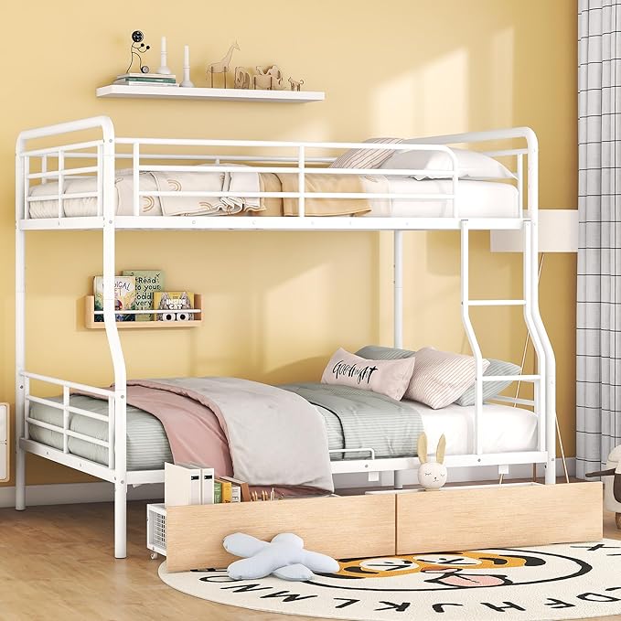 Full Over Queen Metal Bunk Bed by Favfurish