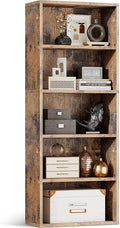 Casaottima 5-Tier Open Bookshelf and Bookcase, Floor Standing Display Storage by Casaottima