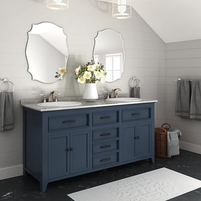 KOHROS Scalloped Beveled Edge Bathroom Mirrors - Image 4