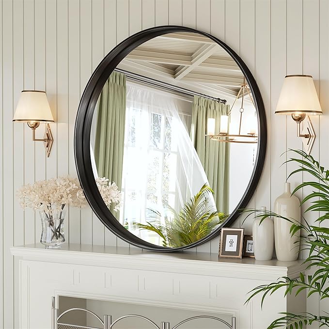 Suidia 36" x 36" Bathroom Mirror, Bathroom Vanity Mirror Metal Framed, by SuidiaMirror
