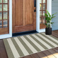 OJIA Striped Rug 24"x51" Washable Fall Front Door Mat Halloween Doormat Woven by OJIA