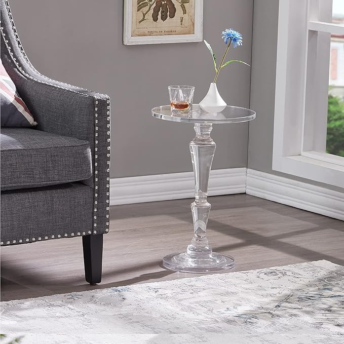 LIKENOW Furniture Acrylic Side Table, Acrylic End Table - Image 3