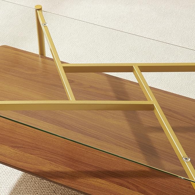 Rectangle Coffee Table, Mid-Century Modern Design, L41*W21*H17 inch, - Image 5