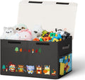 80L Large Toy Storage Box with Lid, Large Toy Box Chest by Unknown