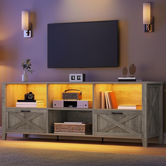 YITAHOME 70 Inch Farmhouse TV Stand by YITAHOME