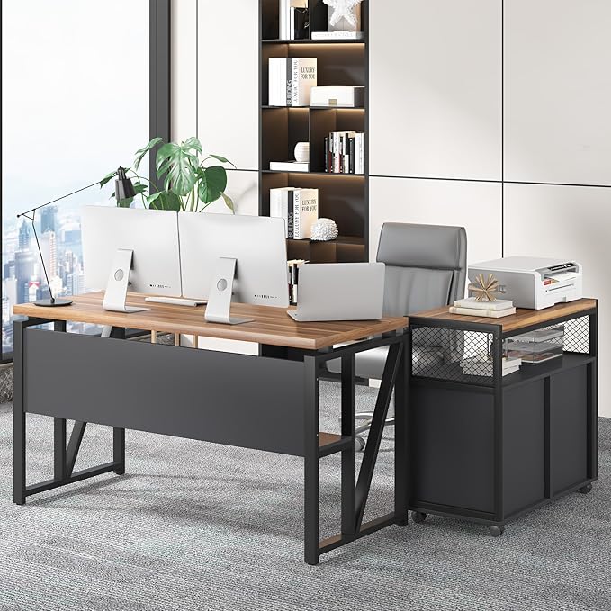 Tribesigns 55" Executive Desk - Image 2