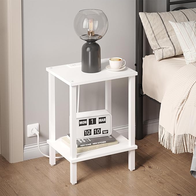 TUTOTAK End Table with Charging Station, Small Side Table with Outlets - Image 10