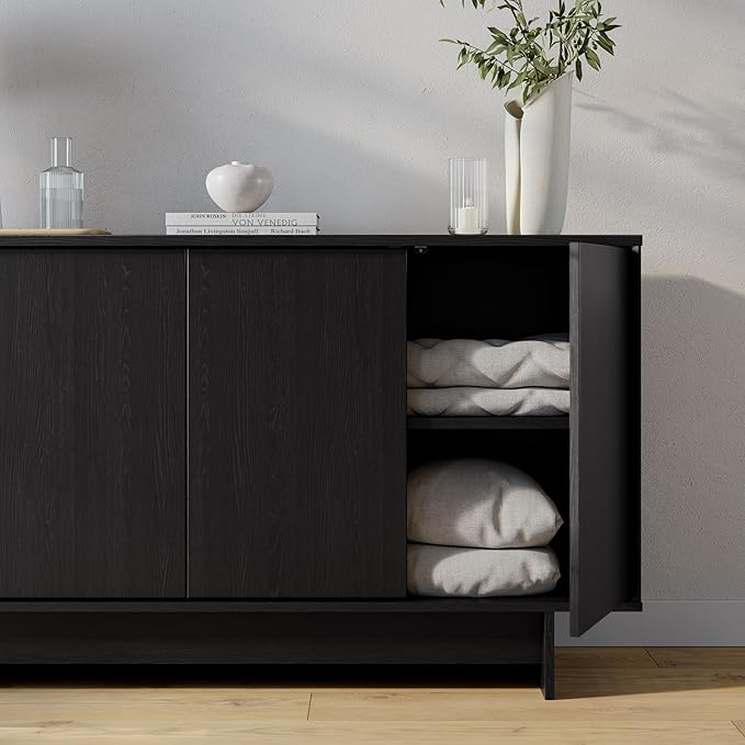 Prepac Finnley 61.5" Wide Sideboard Cabinet, Wood Entryway Sideboard - Image 8