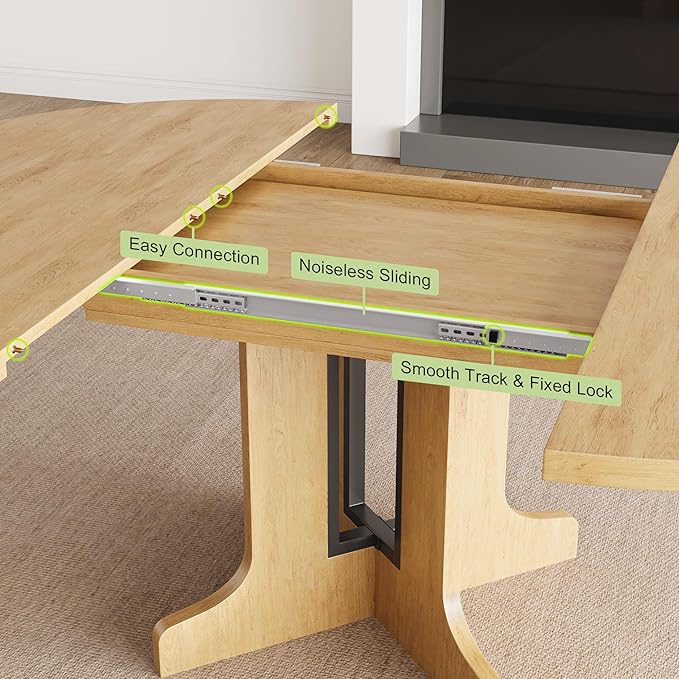 Feonase 59" Round Extendable Dining Room Table - Image 4