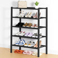 Smiry Shoe Rack, 5 Tier Thick Bamboo Shoe Organizer, Stackable Free Standing by Smiry