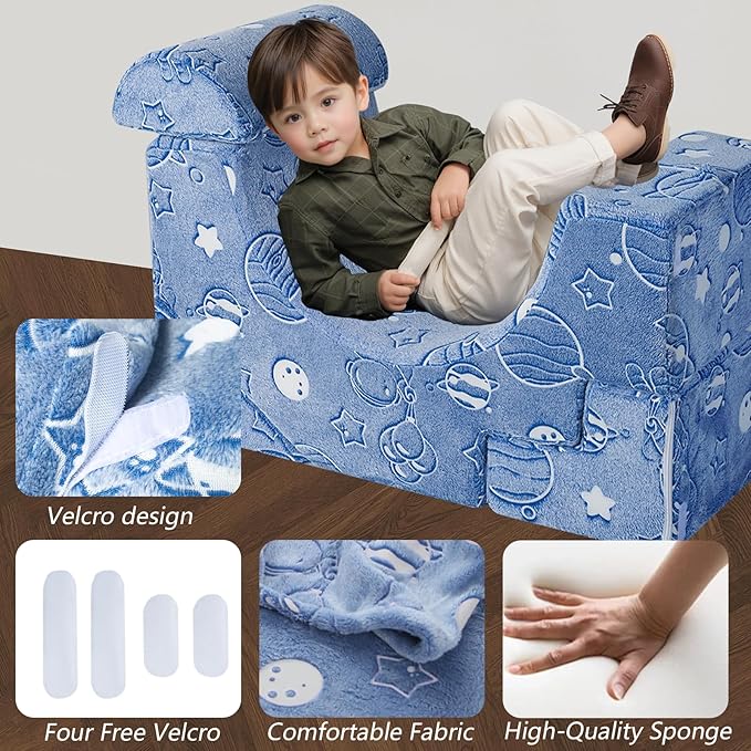 MeMoreCool Foam Climbing Toddler Couch, Modular Kids Sofa - Image 5