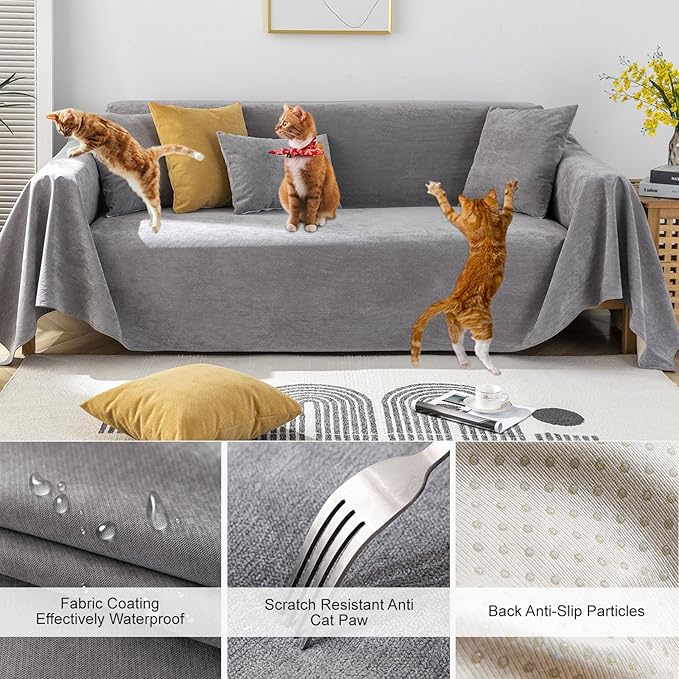 STACYPIK Waterproof Gray Sofa Cover - Image 2