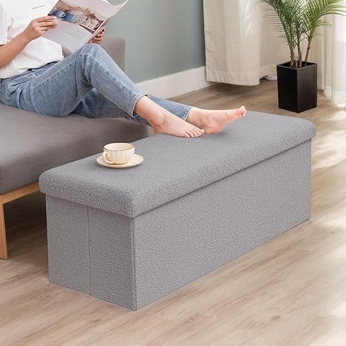 43 Inches Storage Ottoman Bench - Image 5