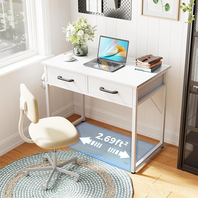 Casaottima 32 Inch Small Office Computer Desk - Image 4