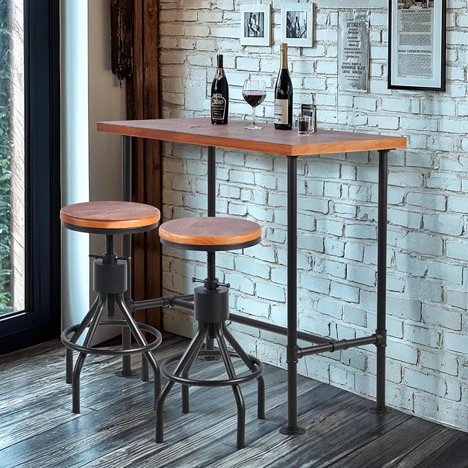 Industrial Rectangle Bar Table - Image 9