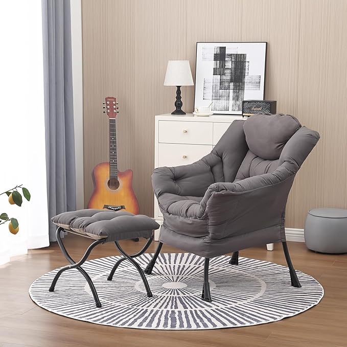 Lazy Chair and Ottoman, Large Accent Lounge Chair - Image 8