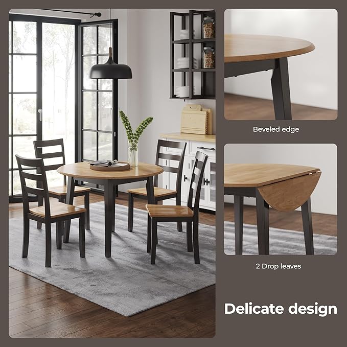Signature Design by Ashley Gesthaven Contemporary Dining Drop Leaf Table - Image 6