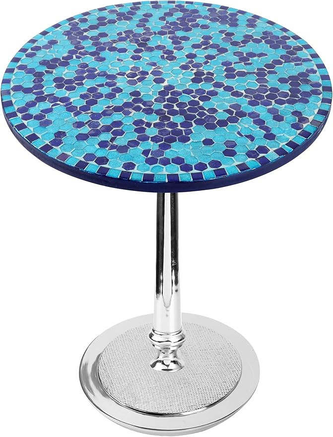 CLEENTABLE Mosaic Round End Table by CLEENTABLE