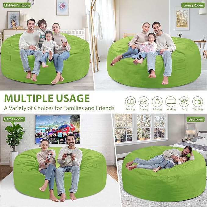 6FT Bean Bag Chair, Large Bean Bag Chairs - Image 5