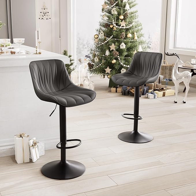 YOUNIKE Bar Stools Set of 2 for Kitchen Island, Adjustable Barstools by YOUNIKE