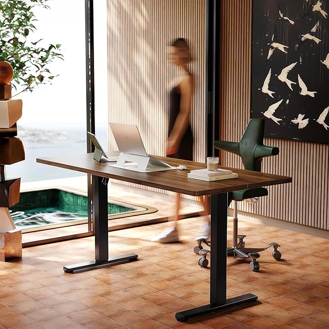 HUANUO 63 x 28 inch Electric Standing Desk Adjustable Height, 4 Memory Height by HUANUO