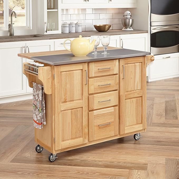 Homestyles General Line Kitchen Cart, 52.5 in. x 18 in. x 36 in - Image 9