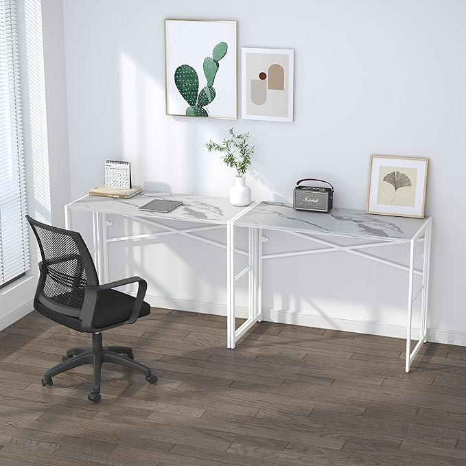 Folding Computer Desk 40 inch Writing Gaming Computer Camping Desk, No Assembly - Image 6