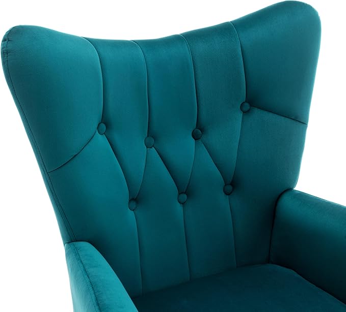Container Furniture Direct Modern Chic Mid-Century Velvet Accent Armchair - Image 5