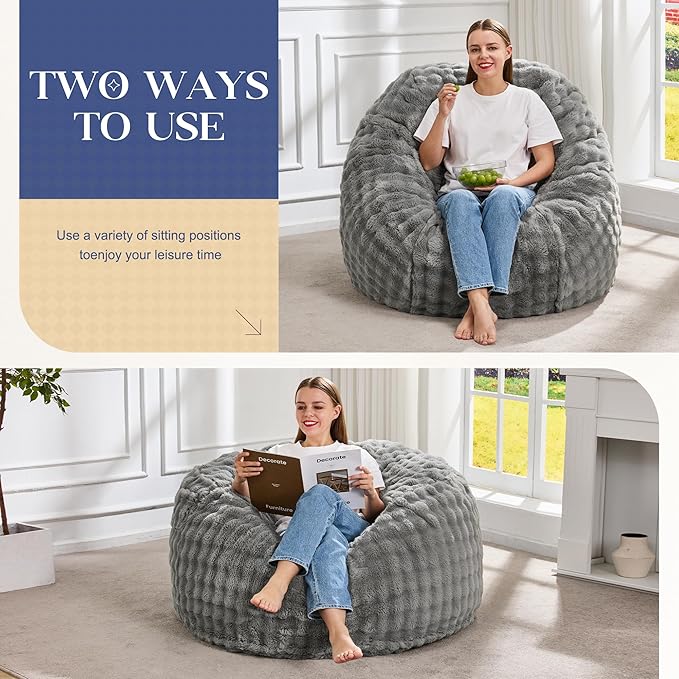 Hobestluk Bean Bag Chairs 3ft Beanbag Chair - Image 3