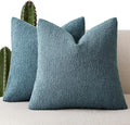 Foindtower Pack of 2 Textured Boucle Throw Pillow Covers Accent Solid by Foindtower