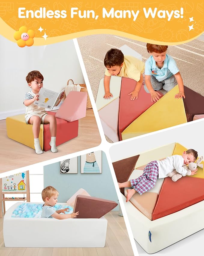 Kids Play Sofa, Tangram Square Puzzles Couch Furniture, Modular Kids Play - Image 7