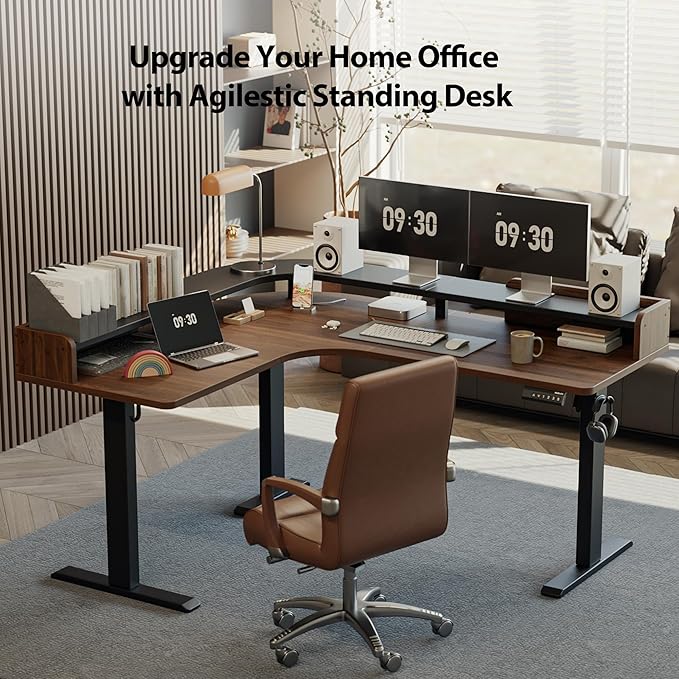 Agilestic L Shaped Standing Desk, Corner Desk - Image 3