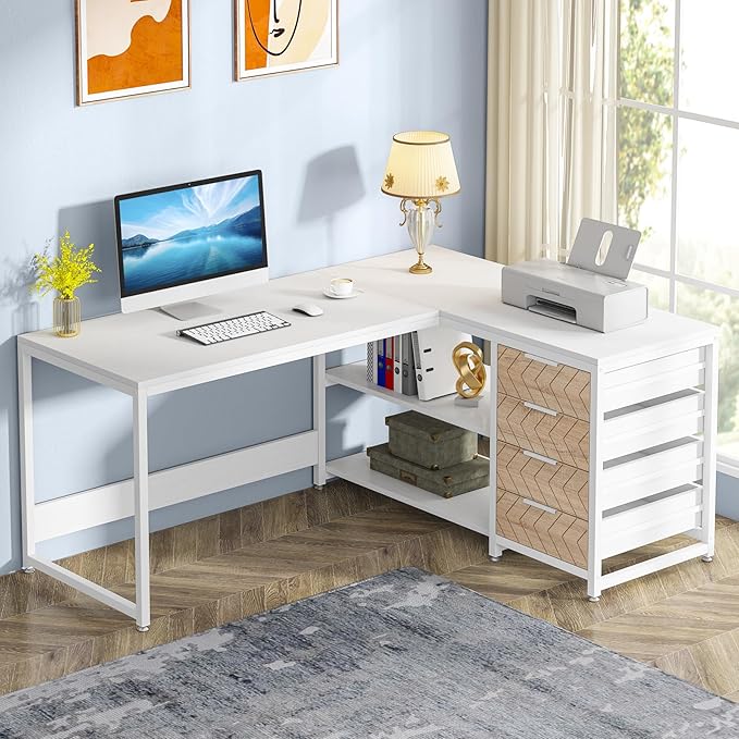 LITTLE TREE 59-Inch L Shaped Desk - Image 2